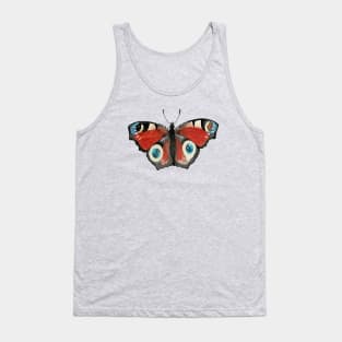 Peacock Butterfly Watercolor Illustration Tank Top